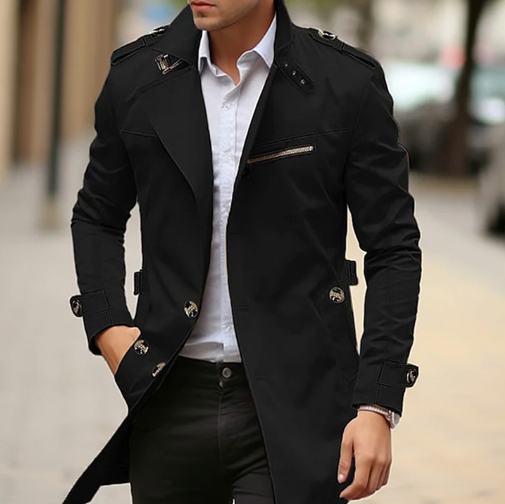 Men's Classic Trench Coat — Lightweight Winter Jacket Australia