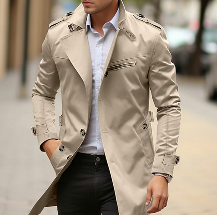 Men's Classic Trench Coat — Lightweight Winter Jacket Australia