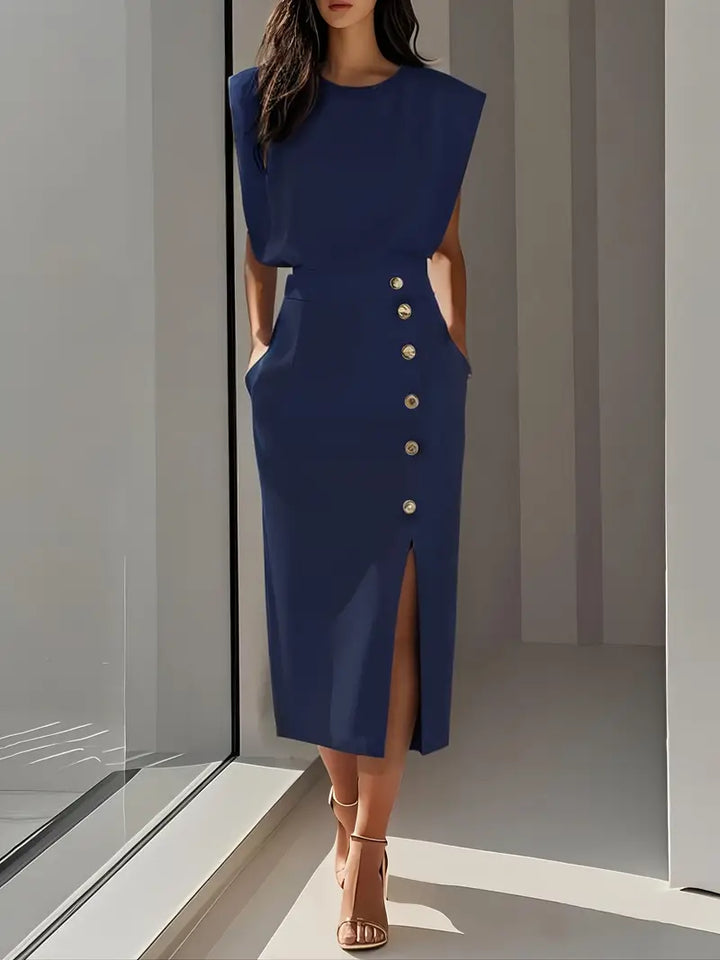 Midi Dress with Side Slit