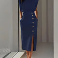 Midi Dress with Side Slit