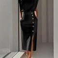 Midi Dress with Side Slit