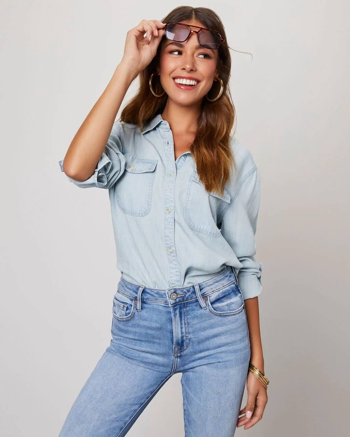 Casual Denim Shirt For Women