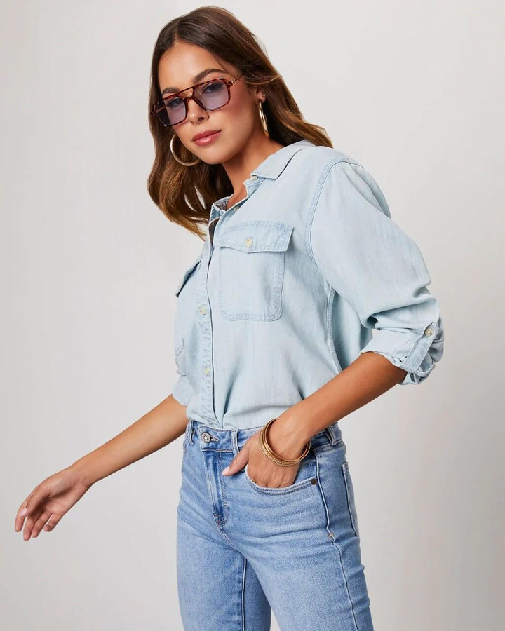 Casual Denim Shirt For Women