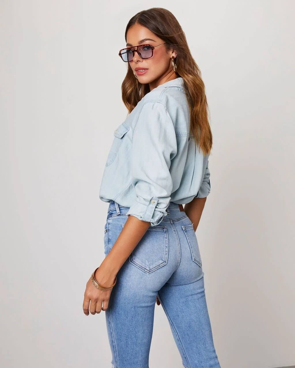 Casual Denim Shirt For Women