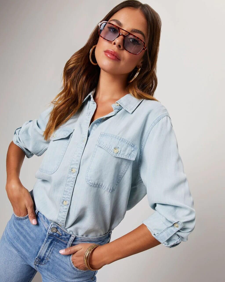 Casual Denim Shirt For Women