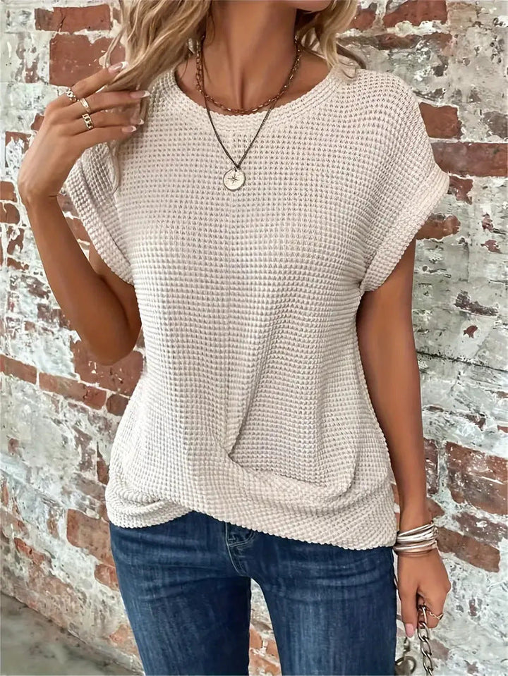 Waffle Knit Casual Tee