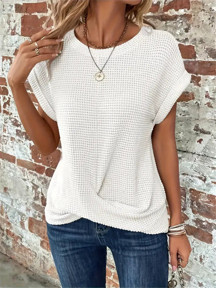 Waffle Knit Casual Tee