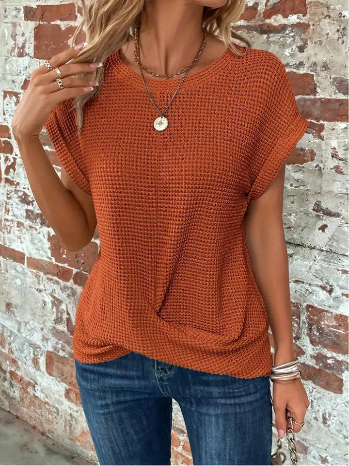 Waffle Knit Casual Tee