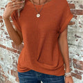 Waffle Knit Casual Tee