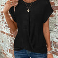Waffle Knit Casual Tee
