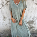Loose V-neck Dress