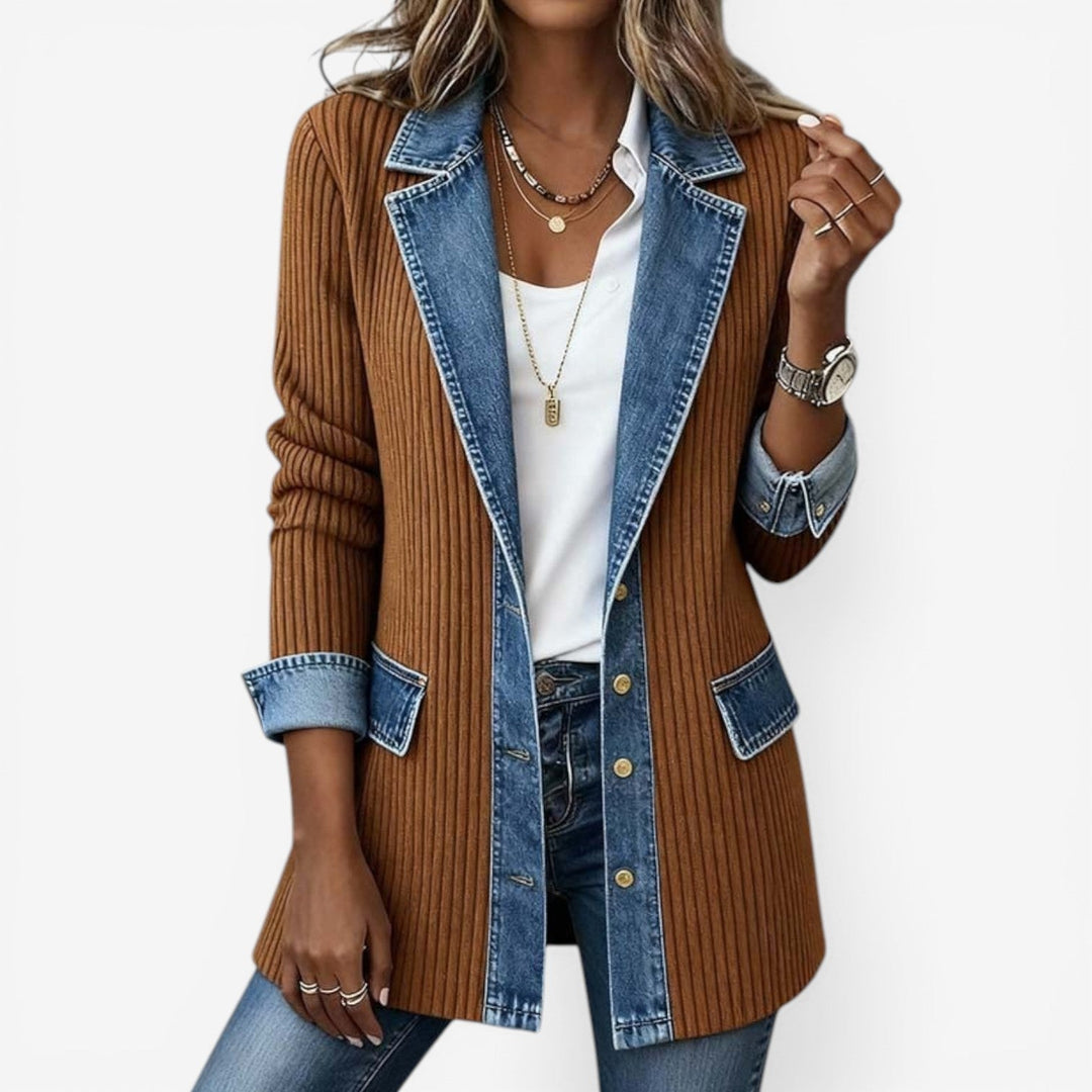Elegant Layered Collar Button Jacket