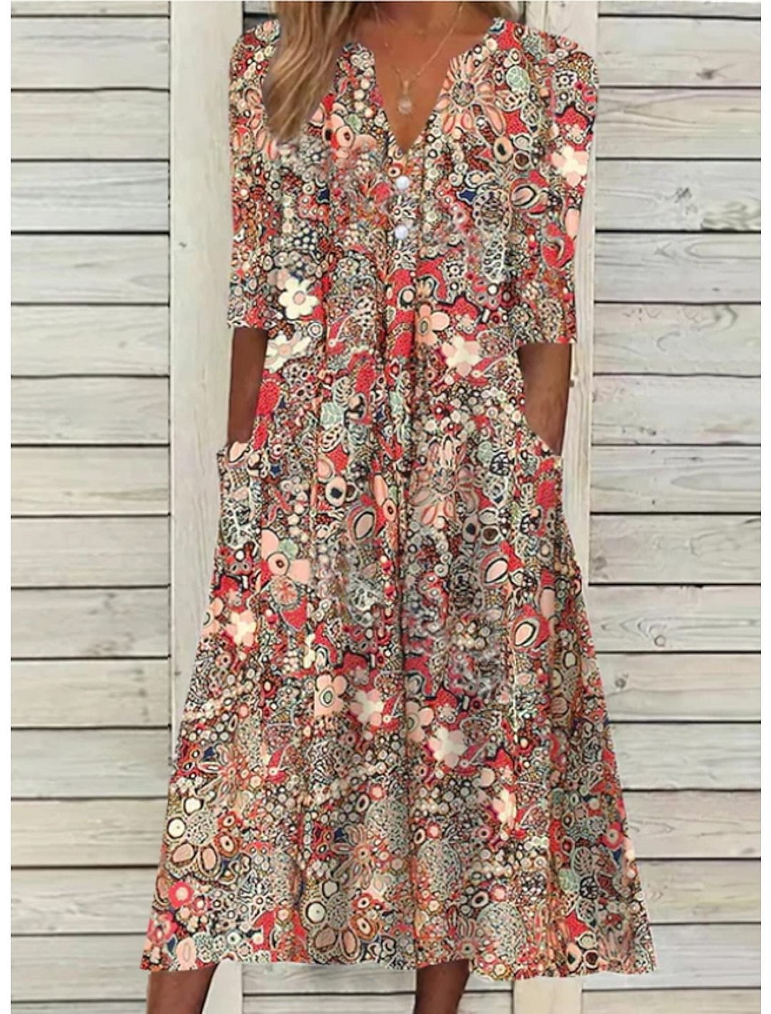 Elegant Summer Dress with Belly Cover