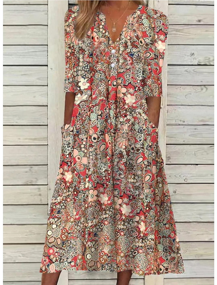 Elegant Summer Dress with Belly Cover