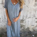Loose V-neck Dress