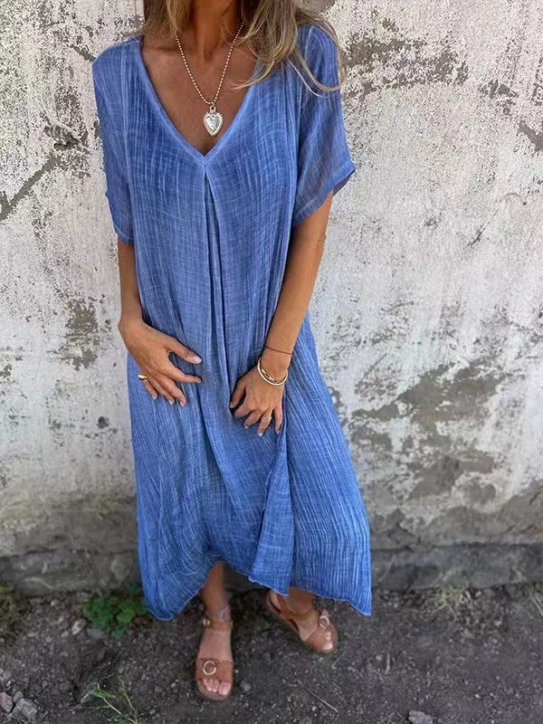Loose V-neck Dress