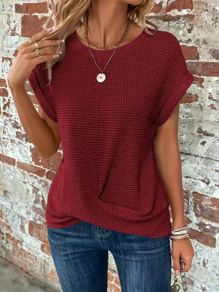 Waffle Knit Casual Tee
