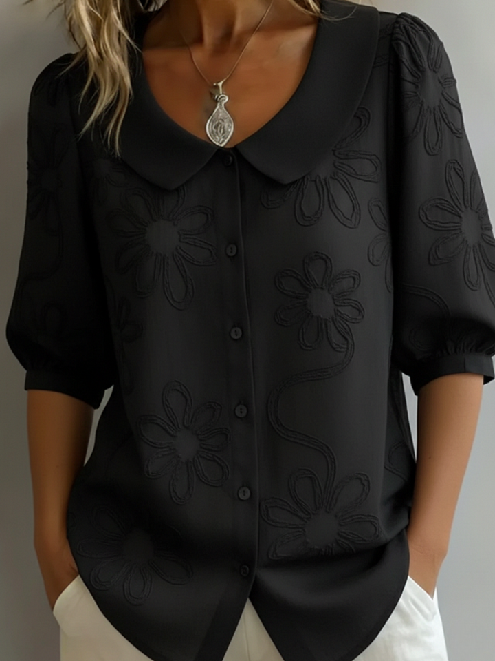 Stylish Embroidered Floral Blouse