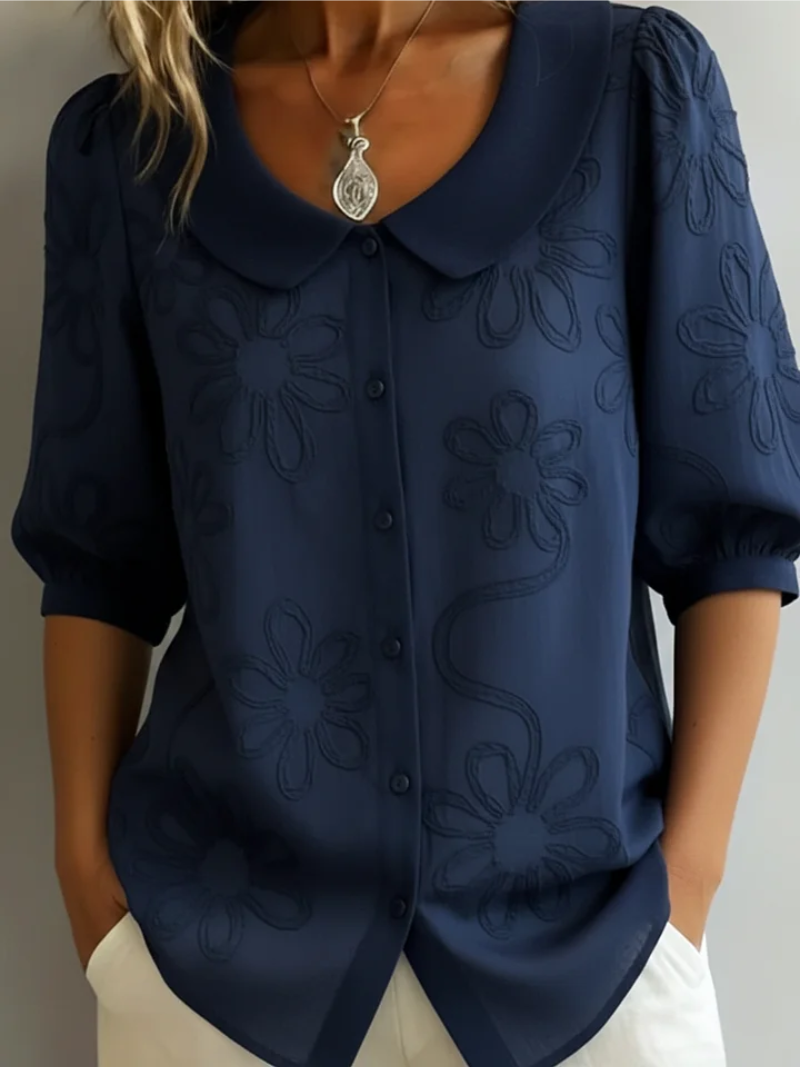 Stylish Embroidered Floral Blouse