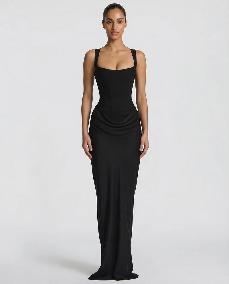 Satin Corset Maxi Dress For Women