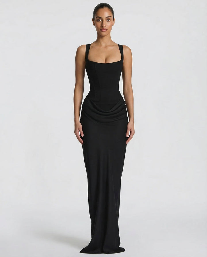Satin Corset Maxi Dress For Women