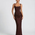 Satin Corset Maxi Dress For Women
