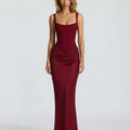 Satin Corset Maxi Dress For Women