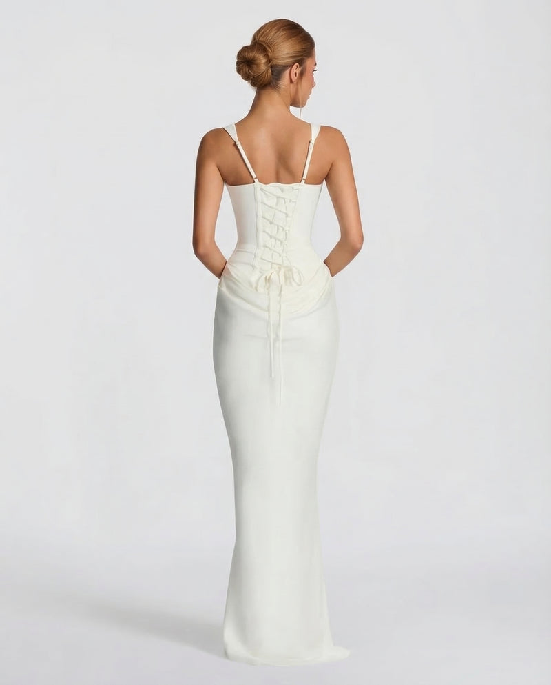 Satin Corset Maxi Dress For Women