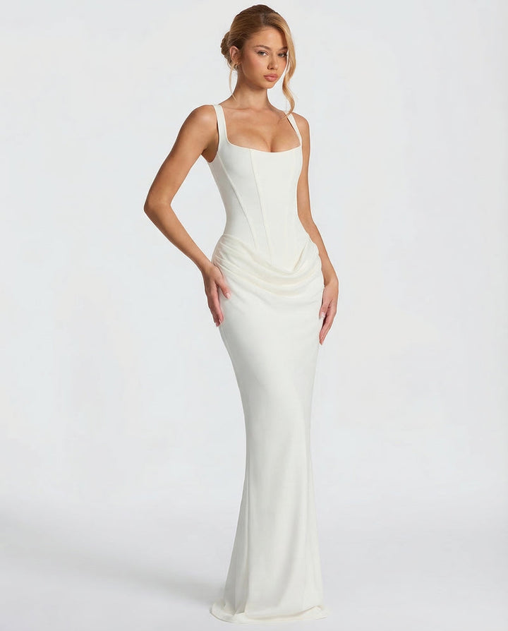 Satin Corset Maxi Dress For Women