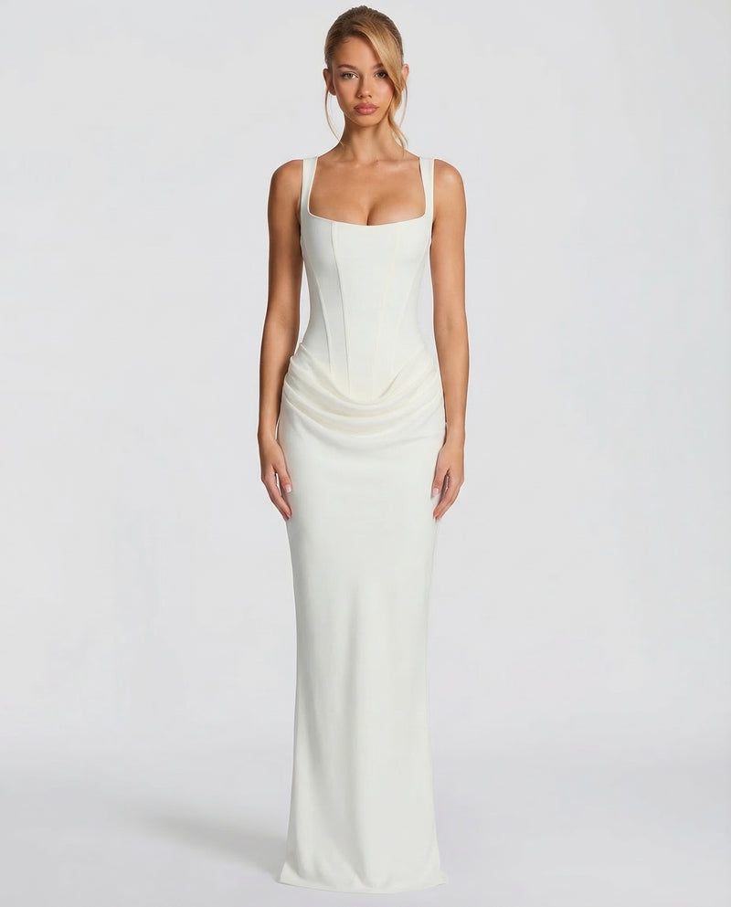 Satin Corset Maxi Dress For Women