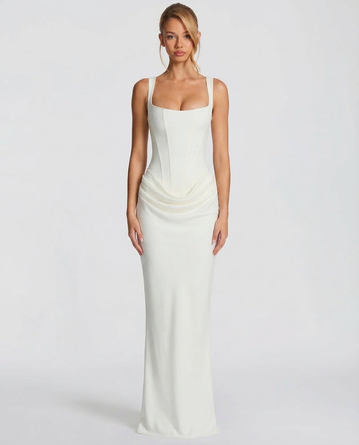 Satin Corset Maxi Dress For Women