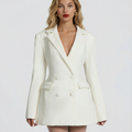 White Blazer Mini Dress For Women