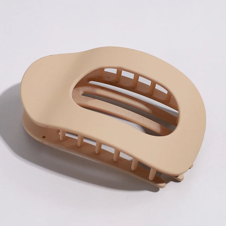 Fashion Oval Flat Hair Claw Clips for Women Matte Duckbill Clip Back-of-Head Bun Hair Accessories Simple Clip Hair Ornament