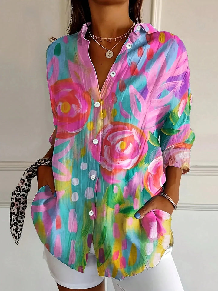 Colorful Blouse with Playful Print