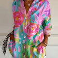 Colorful Blouse with Playful Print