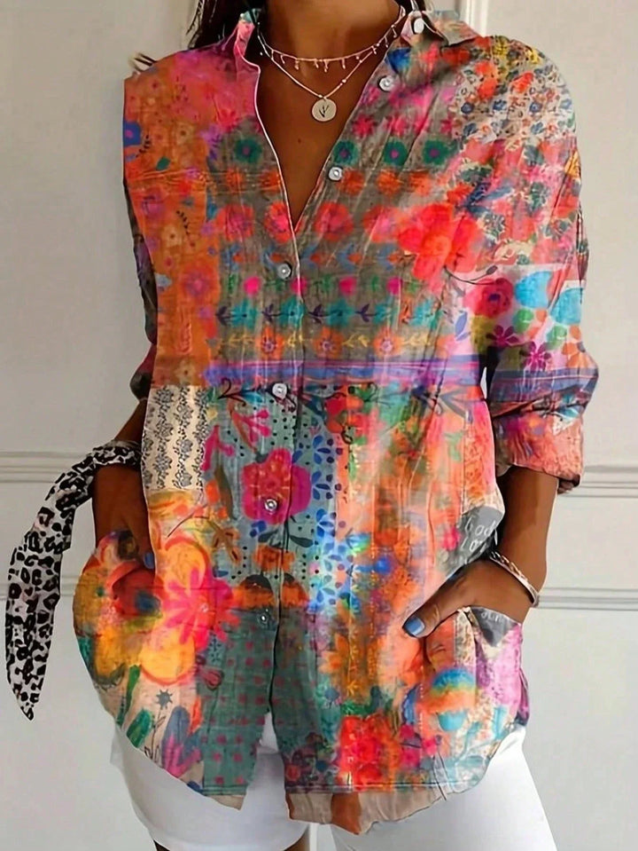 Colorful Blouse with Playful Print