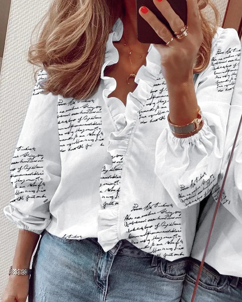 Feminine Blouse with Playful Ruffles