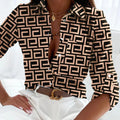 Abstract Line Art Blouse For Women