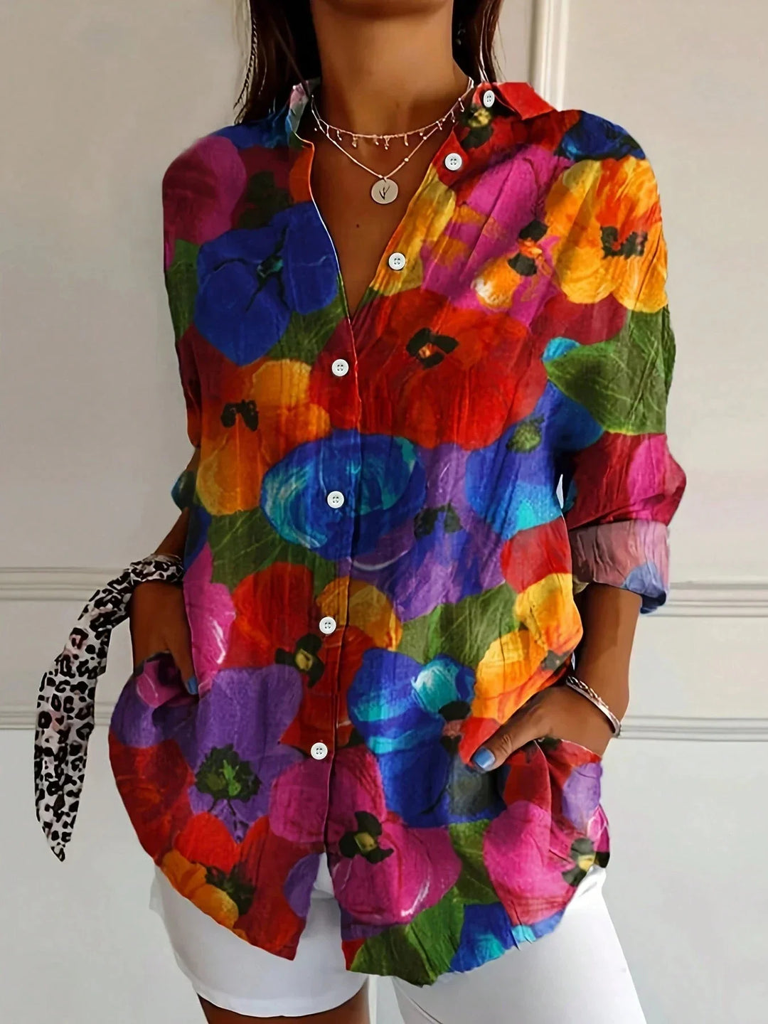 Colorful Blouse with Playful Print
