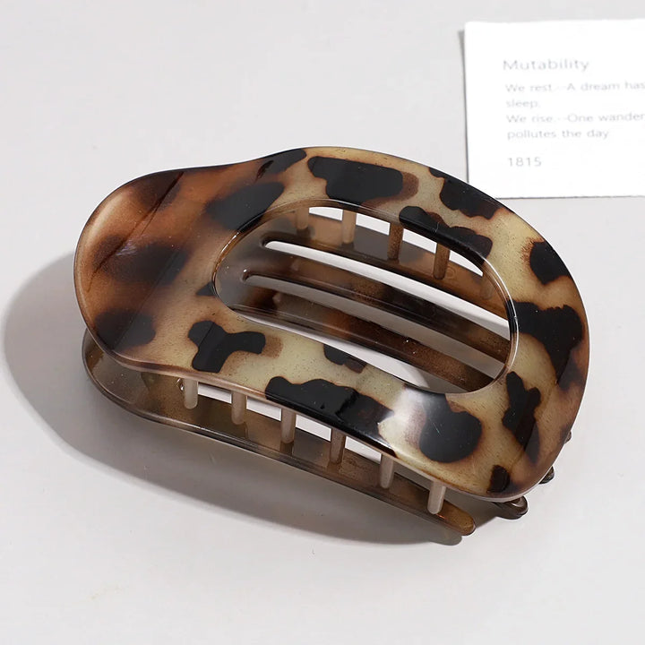 Fashion Oval Flat Hair Claw Clips for Women Matte Duckbill Clip Back-of-Head Bun Hair Accessories Simple Clip Hair Ornament