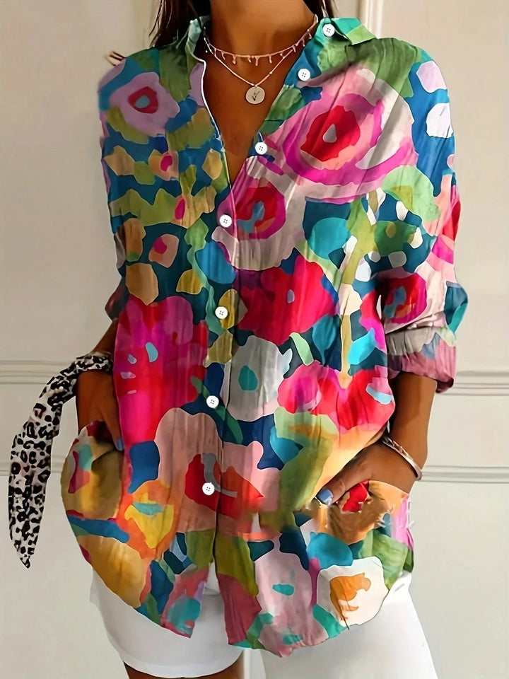 Colorful Blouse with Playful Print