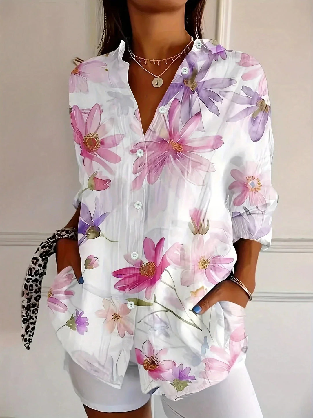 Colorful Blouse with Playful Print