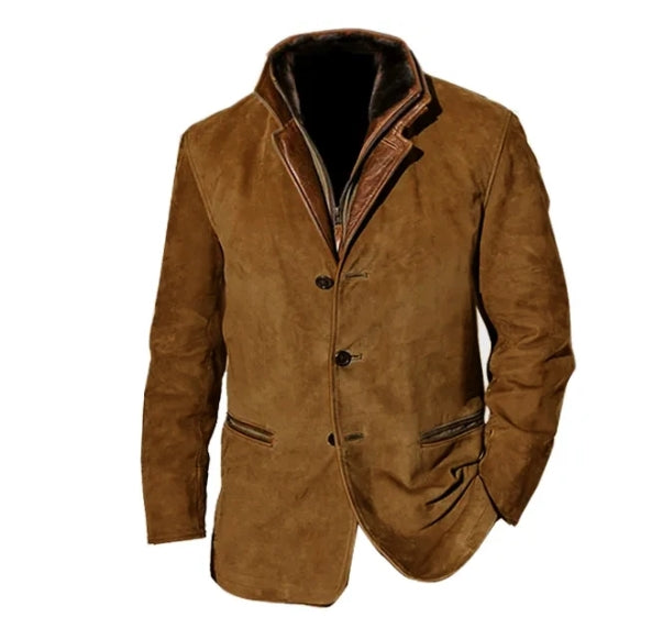Vintage Leather Blazer For Men