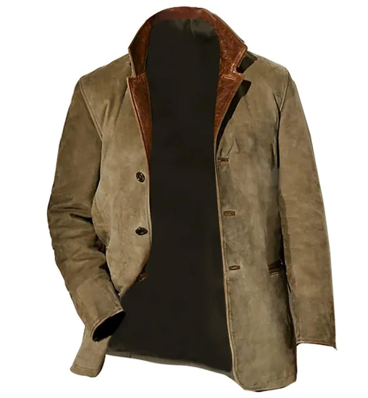 Vintage Leather Blazer For Men