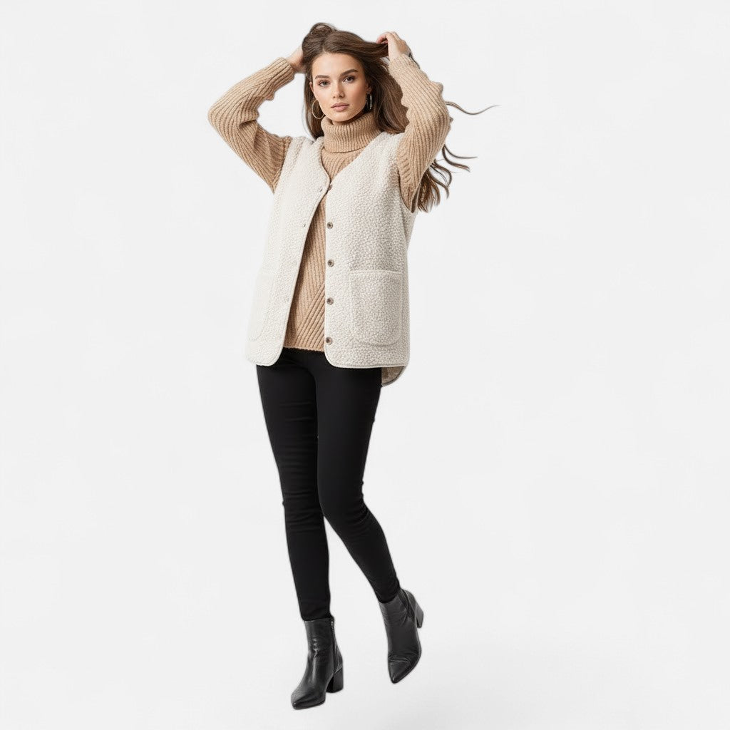 Plush Fleece Utility Vest For Men