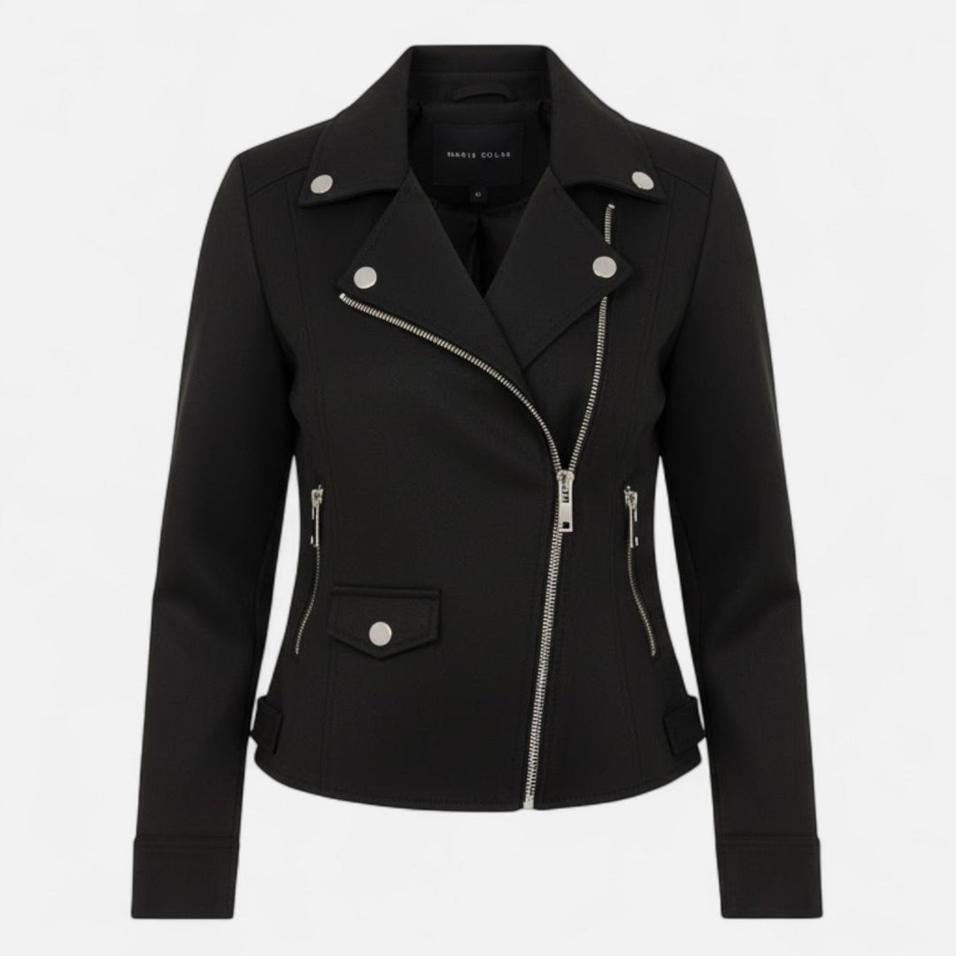 Slim Zip Moto Jacket For Women