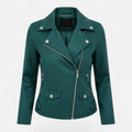 Slim Zip Moto Jacket For Women