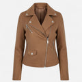 Slim Zip Moto Jacket For Women