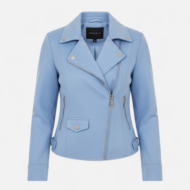 Slim Zip Moto Jacket For Women