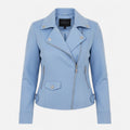 Slim Zip Moto Jacket For Women